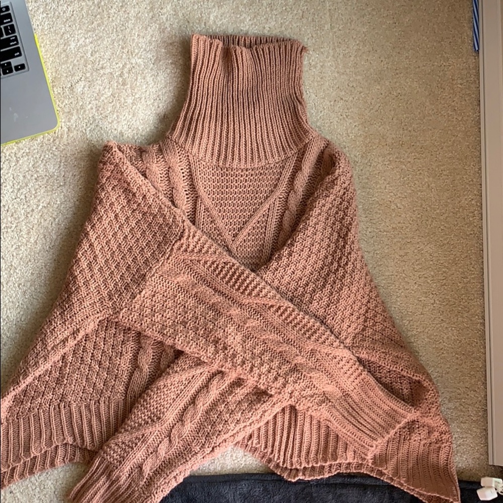 Brown knit turtleneck